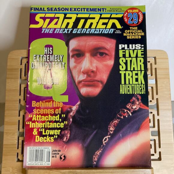 Vintage 90s Lot of 3 Starlog ST:TNG Official Magazine Series Data Riker Q - Picture 3 of 4